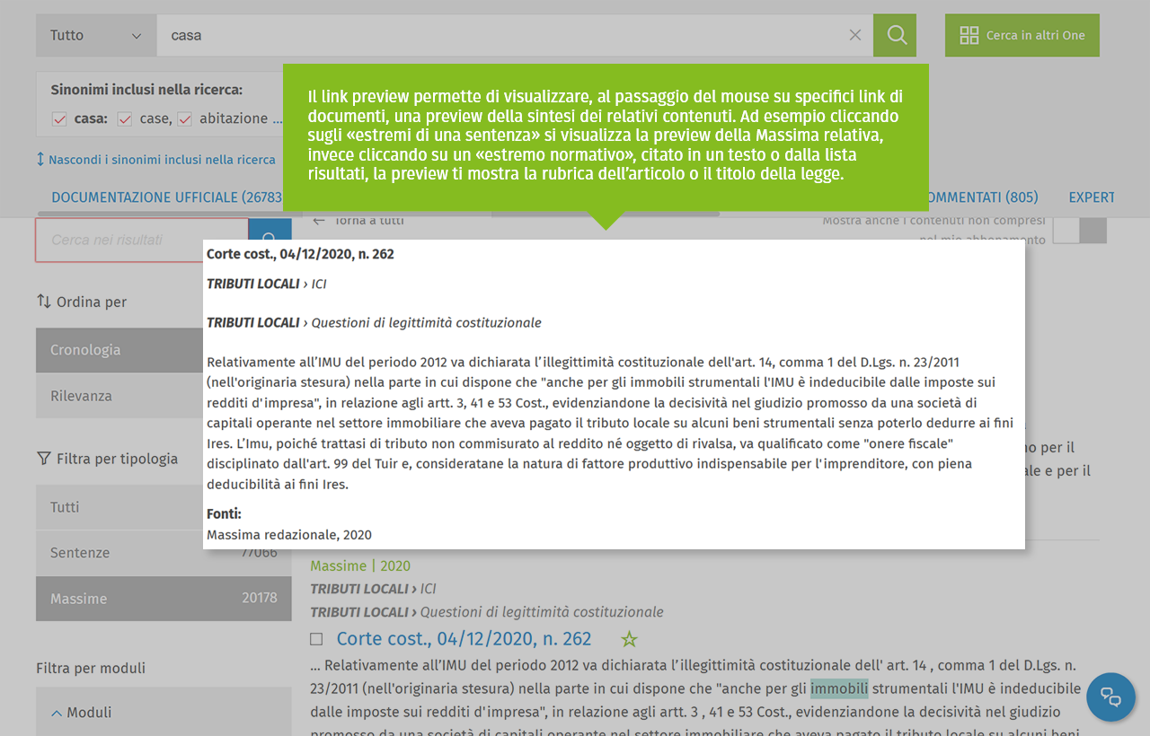 link preview funzionalità